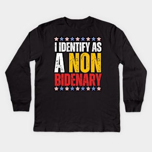 I IDENTIFY NON BIDENARY Kids Long Sleeve T-Shirt